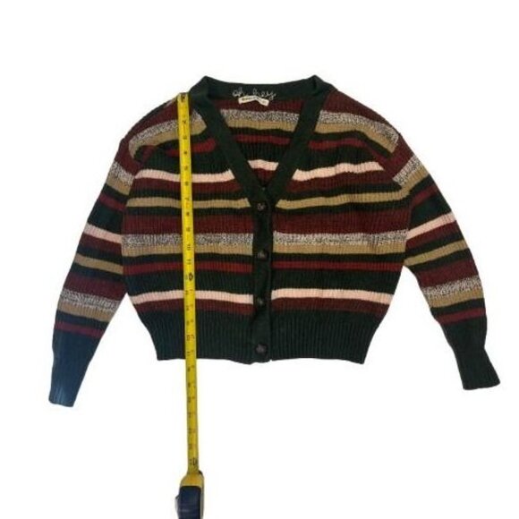 Marine Layer Robin Stripe Crop Cardigan - Picture 3 of 7